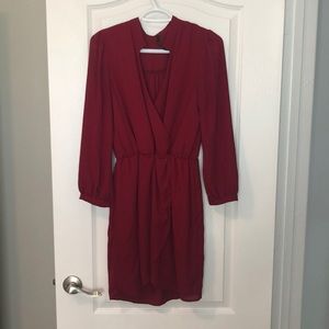 Maroon Chiffon Dress